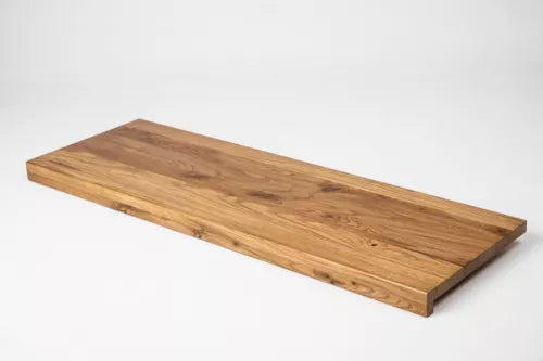Stopień schodowy Parapet z nawisem Dąb Rustykalny, lamele lite, 16 mm, Olej brązowy