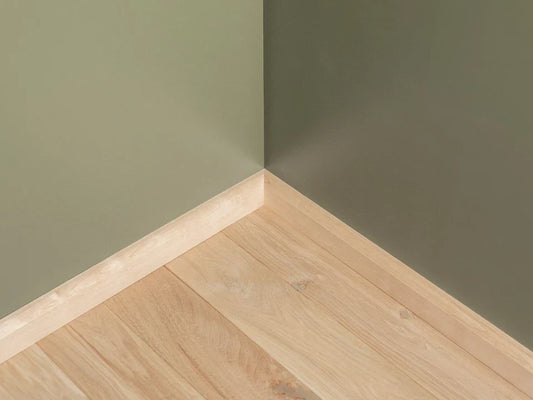 Listwa przypodłogowa z litej brzozy, klasa A/B, 24x60 mm, olej woskowy naturalny biały, długość 2000 mm, zaokrąglony rant R = 20 mm