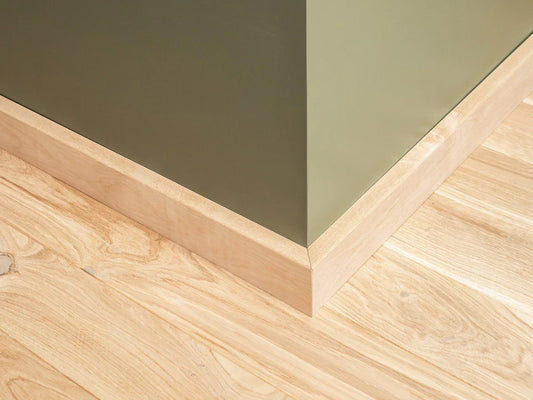 Listwa przypodłogowa z litej brzozy, klasa A/B, 24x80 mm, surowa, długość 2000 mm, zaokrąglony rant R = 5 mm