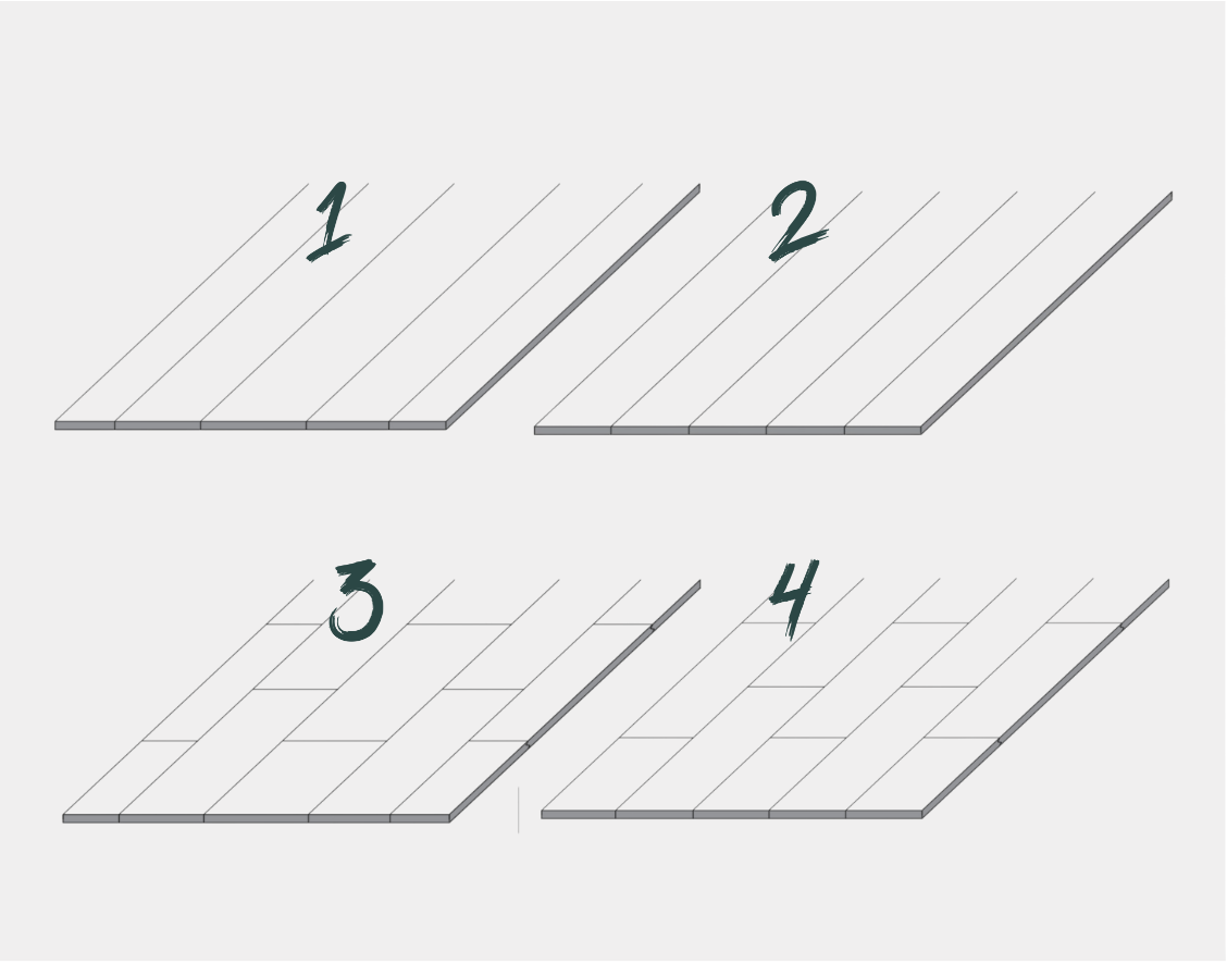 Stair treads lamella options