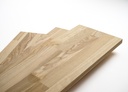 Solid edge glued panel DIY Ash Brownheart A/B, finger jointed lamellas with fixed width, 19 mm