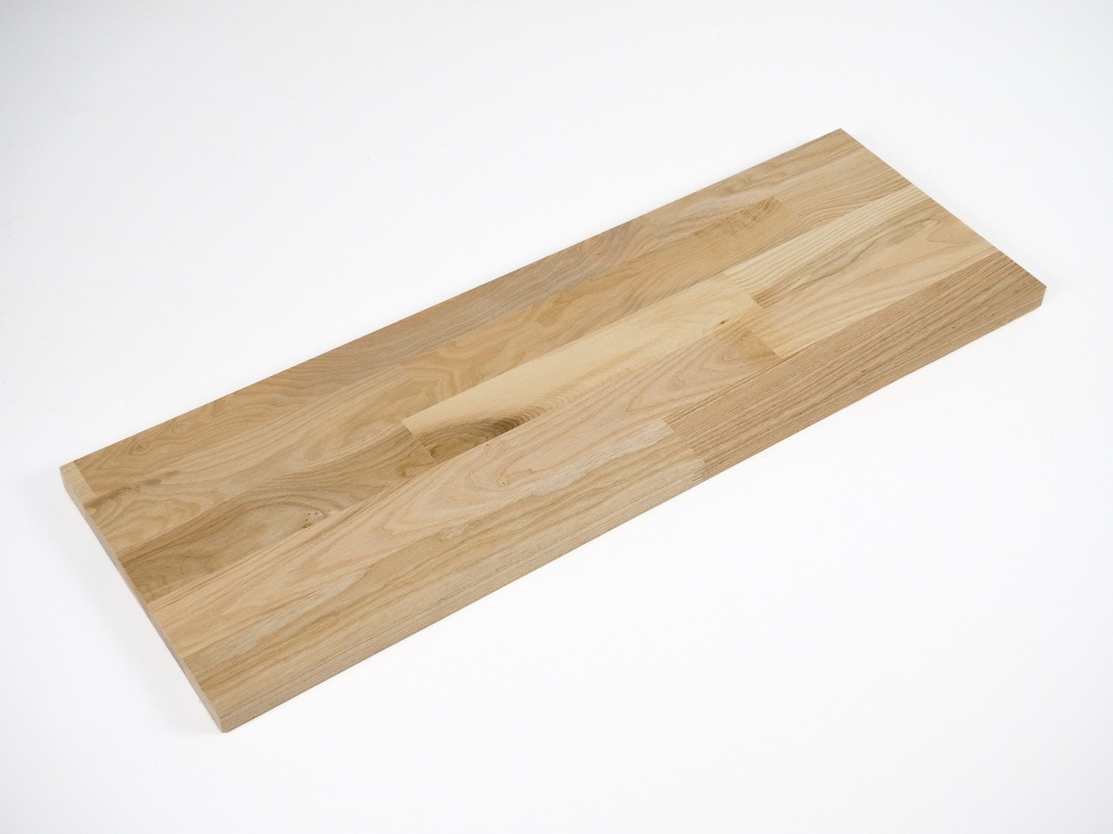 Solid edge glued panel DIY Ash Brownheart A/B, finger jointed lamellas with fixed width, 19 mm