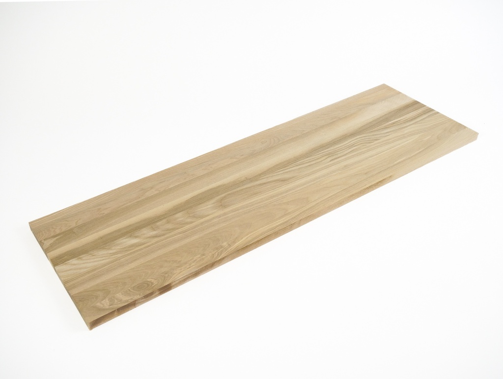 Solid edge glued panel DIY Ash Brownheart A/B, full stave lamellas with random width, 19 mm