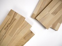 Solid edge glued panel DIY Beech Redheart A/C, finger jointed lamellas with fixed width, 19 mm