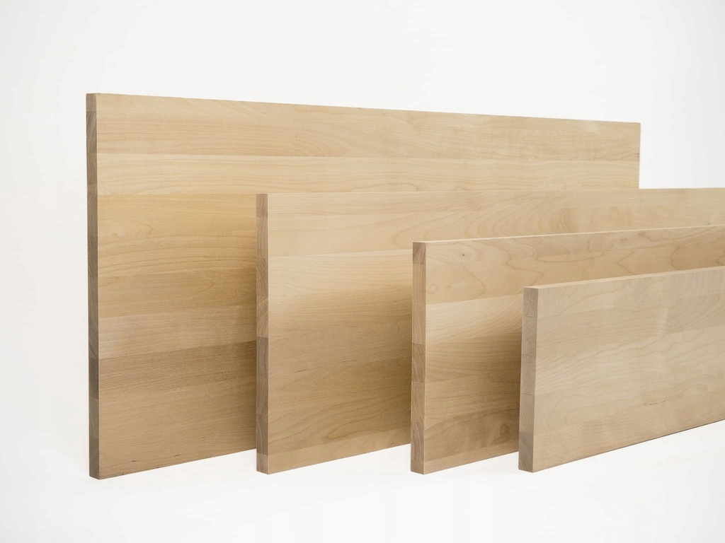 Solid edge glued panel DIY Steamed Beech A/B, full stave lamellas with random width, 19 mm