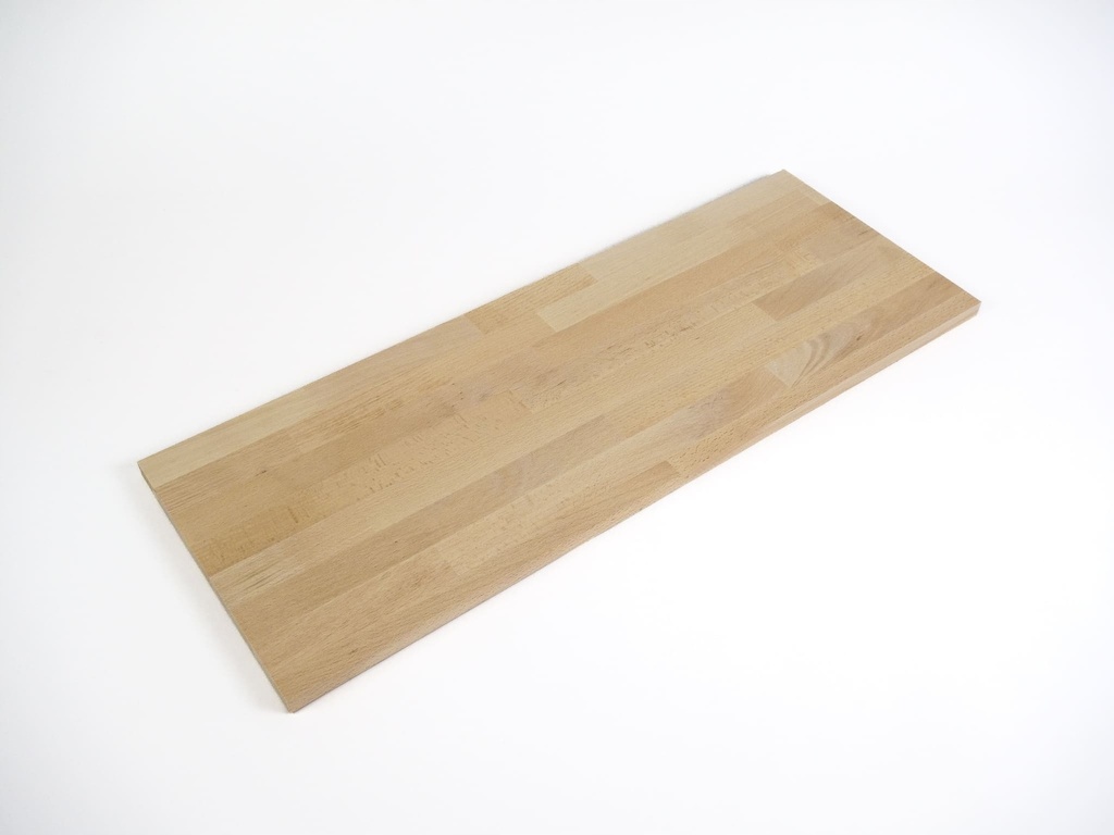 Solid edge glued panel DIY Steamed Beech A/B, finger jointed lamellas with fixed width, 26 mm